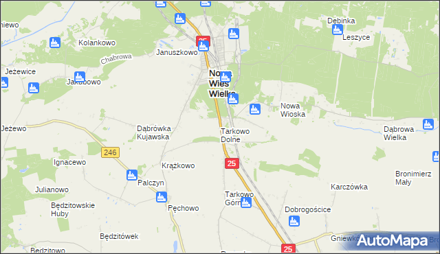 mapa Tarkowo Dolne, Tarkowo Dolne na mapie Targeo