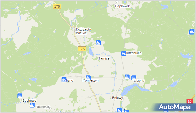 mapa Tarnice, Tarnice na mapie Targeo