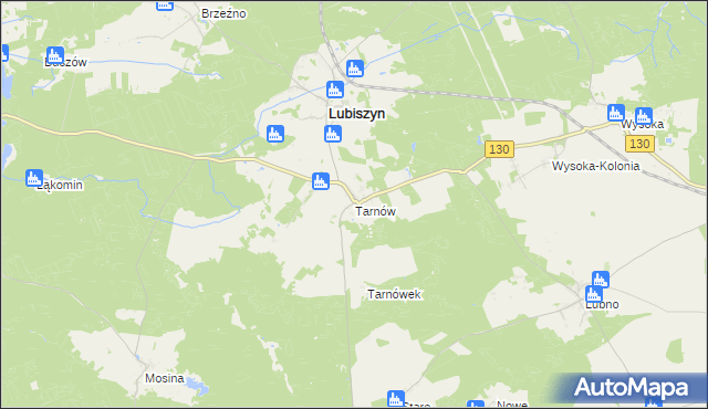 mapa Tarnów gmina Lubiszyn, Tarnów gmina Lubiszyn na mapie Targeo