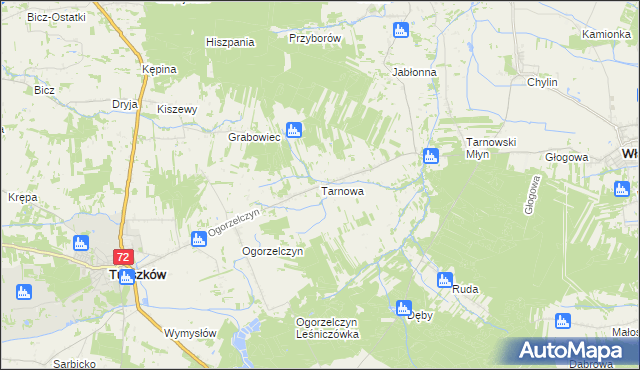 mapa Tarnowa gmina Tuliszków, Tarnowa gmina Tuliszków na mapie Targeo