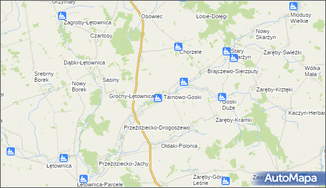 mapa Tarnowo-Goski, Tarnowo-Goski na mapie Targeo