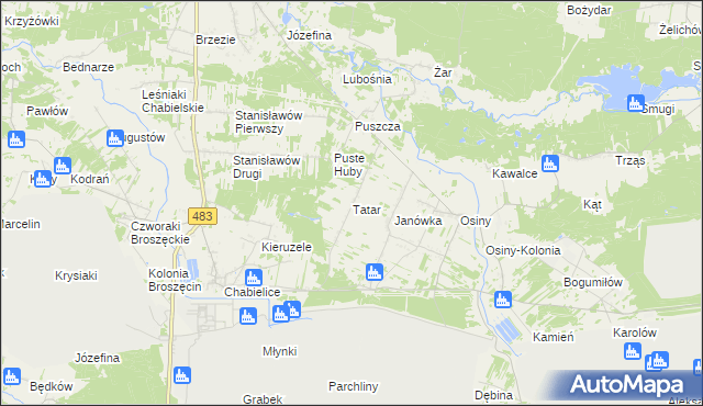 mapa Tatar, Tatar na mapie Targeo