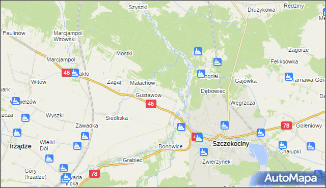 mapa Tęgobórz, Tęgobórz na mapie Targeo