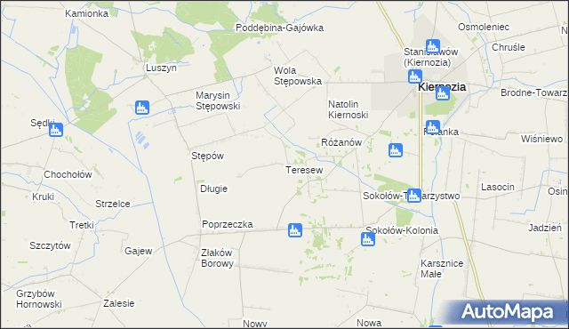 mapa Teresew, Teresew na mapie Targeo
