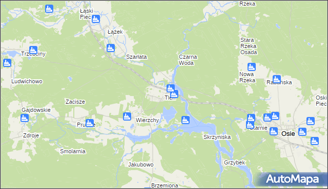 mapa Tleń, Tleń na mapie Targeo