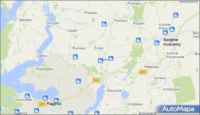 mapa Tobyłka, Tobyłka na mapie Targeo