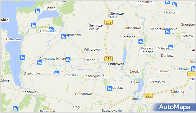 mapa Tomaszewo gmina Ostrowite, Tomaszewo gmina Ostrowite na mapie Targeo