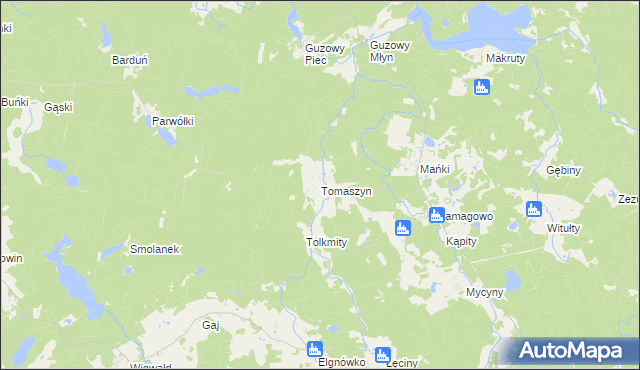 mapa Tomaszyn, Tomaszyn na mapie Targeo