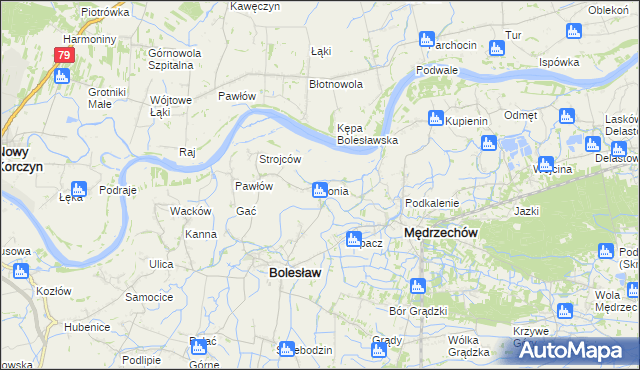 mapa Tonia gmina Bolesław, Tonia gmina Bolesław na mapie Targeo