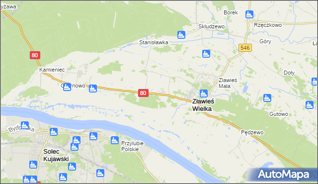 mapa Toporzysko gmina Zławieś Wielka, Toporzysko gmina Zławieś Wielka na mapie Targeo