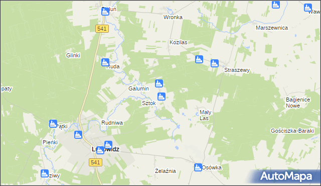 mapa Toruniak, Toruniak na mapie Targeo