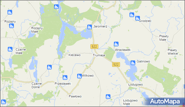mapa Trumieje, Trumieje na mapie Targeo