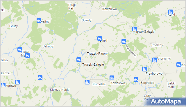 mapa Truszki-Kucze, Truszki-Kucze na mapie Targeo
