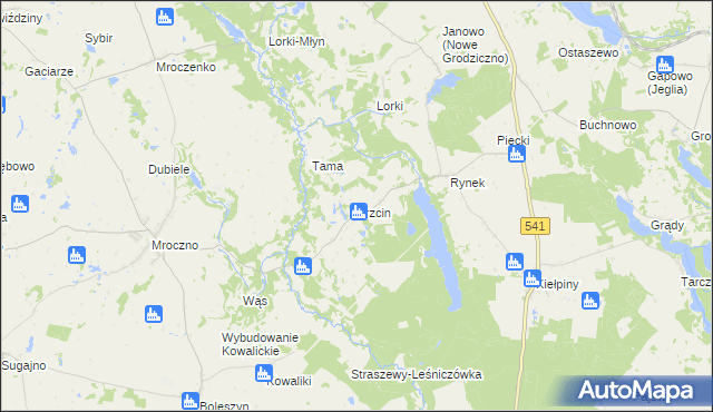 mapa Trzcin, Trzcin na mapie Targeo