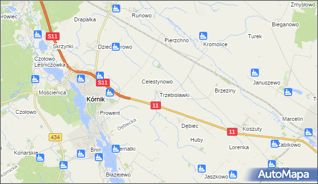 mapa Trzebisławki, Trzebisławki na mapie Targeo