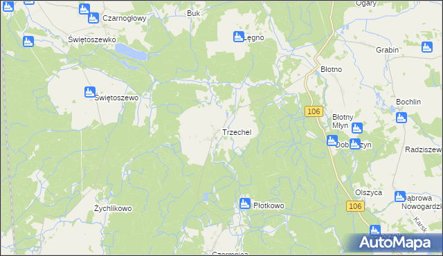 mapa Trzechel, Trzechel na mapie Targeo