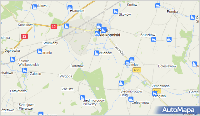 mapa Trzecianów-Osiedle, Trzecianów-Osiedle na mapie Targeo