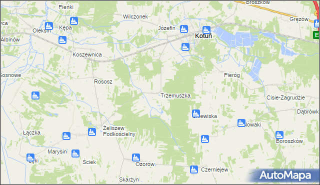 mapa Trzemuszka, Trzemuszka na mapie Targeo