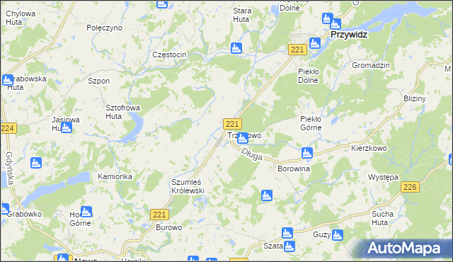 mapa Trzepowo gmina Przywidz, Trzepowo gmina Przywidz na mapie Targeo