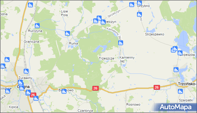 mapa Trzeszcze, Trzeszcze na mapie Targeo