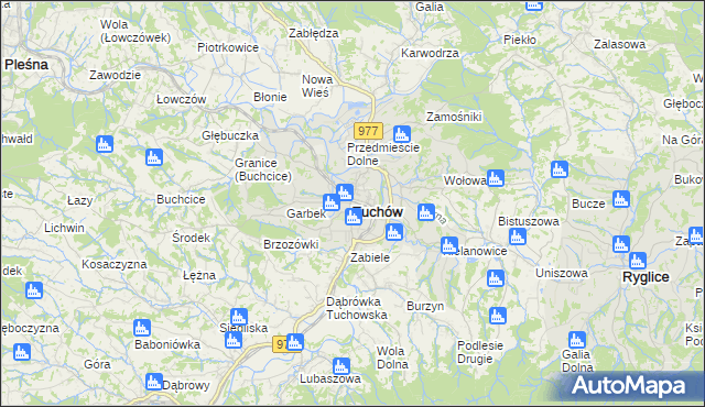 mapa Tuchów, Tuchów na mapie Targeo