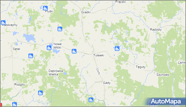 mapa Tuławki, Tuławki na mapie Targeo