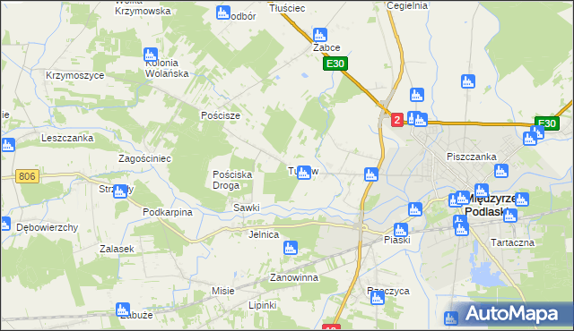 mapa Tuliłów, Tuliłów na mapie Targeo