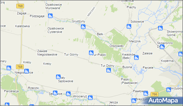 mapa Tur-Piaski, Tur-Piaski na mapie Targeo