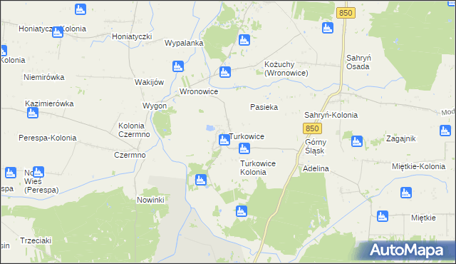 mapa Turkowice gmina Werbkowice, Turkowice gmina Werbkowice na mapie Targeo