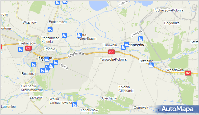 mapa Turowola-Kolonia, Turowola-Kolonia na mapie Targeo
