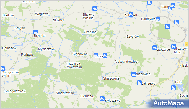 mapa Turzany gmina Wińsko, Turzany gmina Wińsko na mapie Targeo