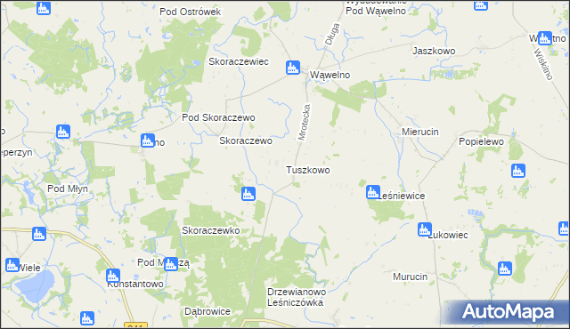 mapa Tuszkowo, Tuszkowo na mapie Targeo