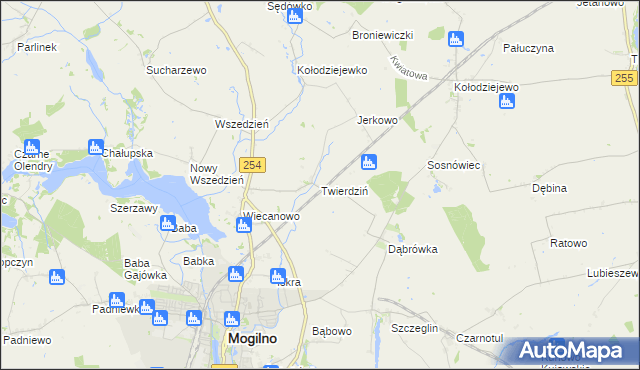 mapa Twierdziń, Twierdziń na mapie Targeo
