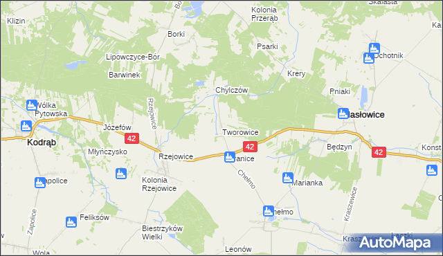 mapa Tworowice, Tworowice na mapie Targeo
