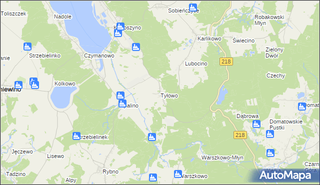 mapa Tyłowo, Tyłowo na mapie Targeo