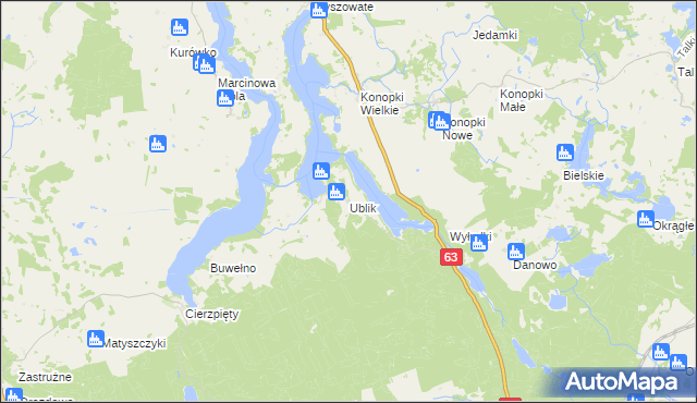 mapa Ublik, Ublik na mapie Targeo