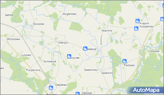 mapa Ubysławice, Ubysławice na mapie Targeo