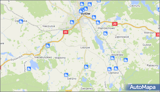 mapa Udorpie, Udorpie na mapie Targeo