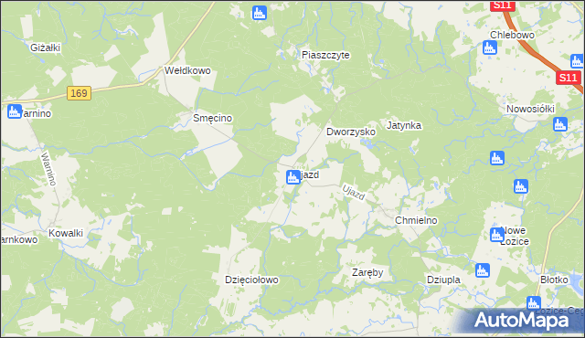 mapa Ujazd gmina Bobolice, Ujazd gmina Bobolice na mapie Targeo