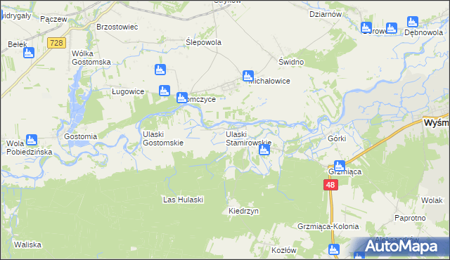 mapa Ulaski Stamirowskie, Ulaski Stamirowskie na mapie Targeo