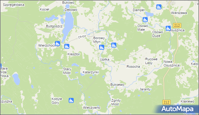 mapa Upiłka, Upiłka na mapie Targeo