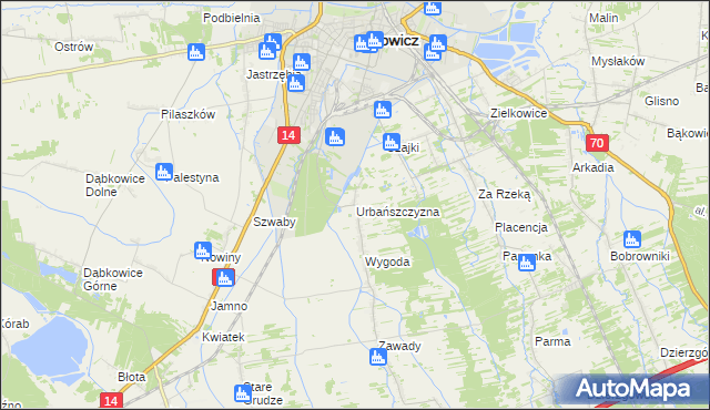 mapa Urbańszczyzna, Urbańszczyzna na mapie Targeo