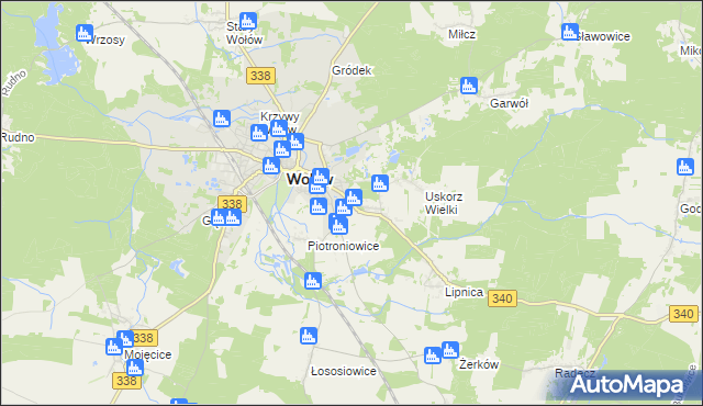 mapa Uskorz Mały, Uskorz Mały na mapie Targeo