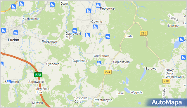 mapa Ustarbowo, Ustarbowo na mapie Targeo