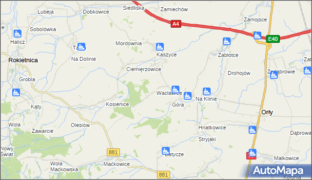 mapa Wacławice, Wacławice na mapie Targeo