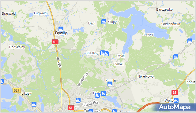 mapa Wadąg, Wadąg na mapie Targeo