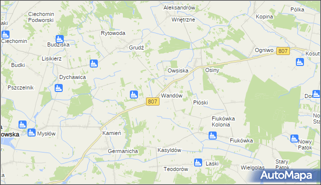 mapa Wandów, Wandów na mapie Targeo