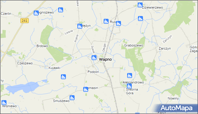 mapa Wapno, Wapno na mapie Targeo