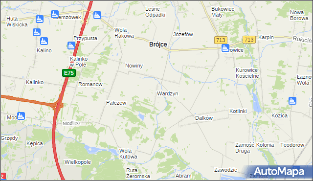 mapa Wardzyn, Wardzyn na mapie Targeo
