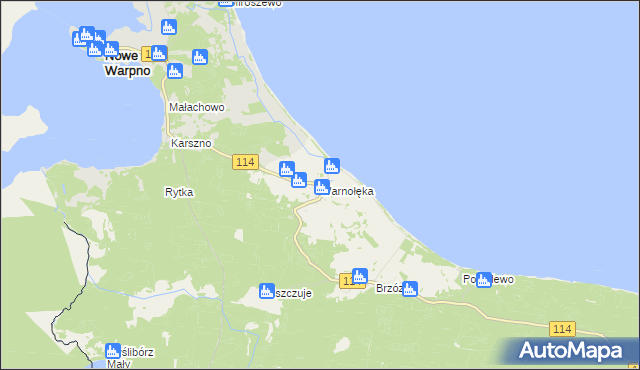 mapa Warnołęka, Warnołęka na mapie Targeo